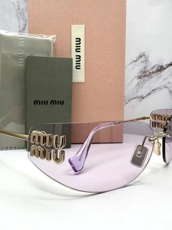 ✨ Miu Miu Rimless Pink Tinted Sunglasses main image 4